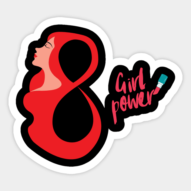 Girl Power Sticker by Black Pepper